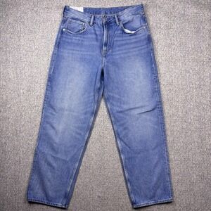 H&M Loose Ample Jeans Men's Wash Baggy Fit Wide Leg Denim 32x32